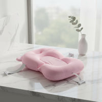 Baby Bath Support Mat Contoured Baby Bath Pad with Straps Supportive Cushioned for Newborns