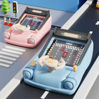 Tabletop Game Interactive Tabletop Driving Game Sound Effects Driving Toy with Steering Wheel for Kids, Toddlers, Playroom