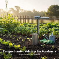 Manual Plant Transplanter Foot Pedal Design Long Handled Plant Transplanter Stainless Steel Vegetable Planter Easy to Use