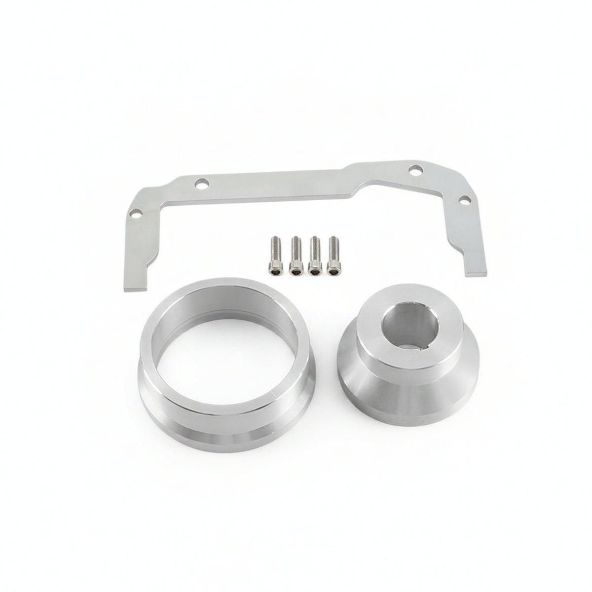 Precision-Machined Engine Alignment Tool Kit Silver-Finished Alignment Plate with Bolts Accurate Corrosion-Resistant for Garage