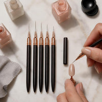 Ebony Nail Art Liner Brush Set for Fine Line Painting and Detailing