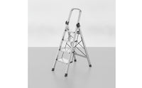 Folding Step Ladder Wide-Pedal Step Ladder with Handrail Aluminum for Home, Apartment, Dorm Room
