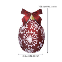 Festive Christmas Costume with Bow Sleeveless Ornament Costume Pullover Holiday Outfit Bulky for Partygoers
