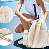 Lightweight Tennis Racket Backpack Multi-Functional Pickleball Backpack Portable Pickleball Bag Water-Resistant for Amateurs, Sports Training, Travel