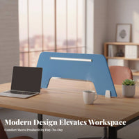 Multiple Installation Options Sound-Absorbing Tabletop Partition Wear-Resistant Acoustic Desk Divider Rounded Corners Privacy Panel Simple Design for Telecommuting Workers, Call Center Agents, Students, Coworking Space, Study Room