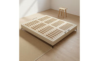 Levitating Bed Frame Solid Wood Construction Headboardless Foundation Bed Scratch-Resistant Upholstery Bedroom Furniture for Loft