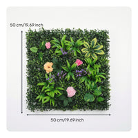 Artificial Plant Wall Panel Natural-Looking Faux Greenery Panel Faux Greenery Mat Dense Decor Maintenanceeffortless