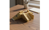 With Stairs Mini Fingerboard Skate Park Portable Fingerboard Ramp Set Sturdy Plastic Finger Skate Ramp Easy to Assemble for Boys