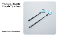 Telescoping Inspection Mirror Long-Lasting Stainless Steel Telescopic Inspection Mirror Distortion-Clear Reflection