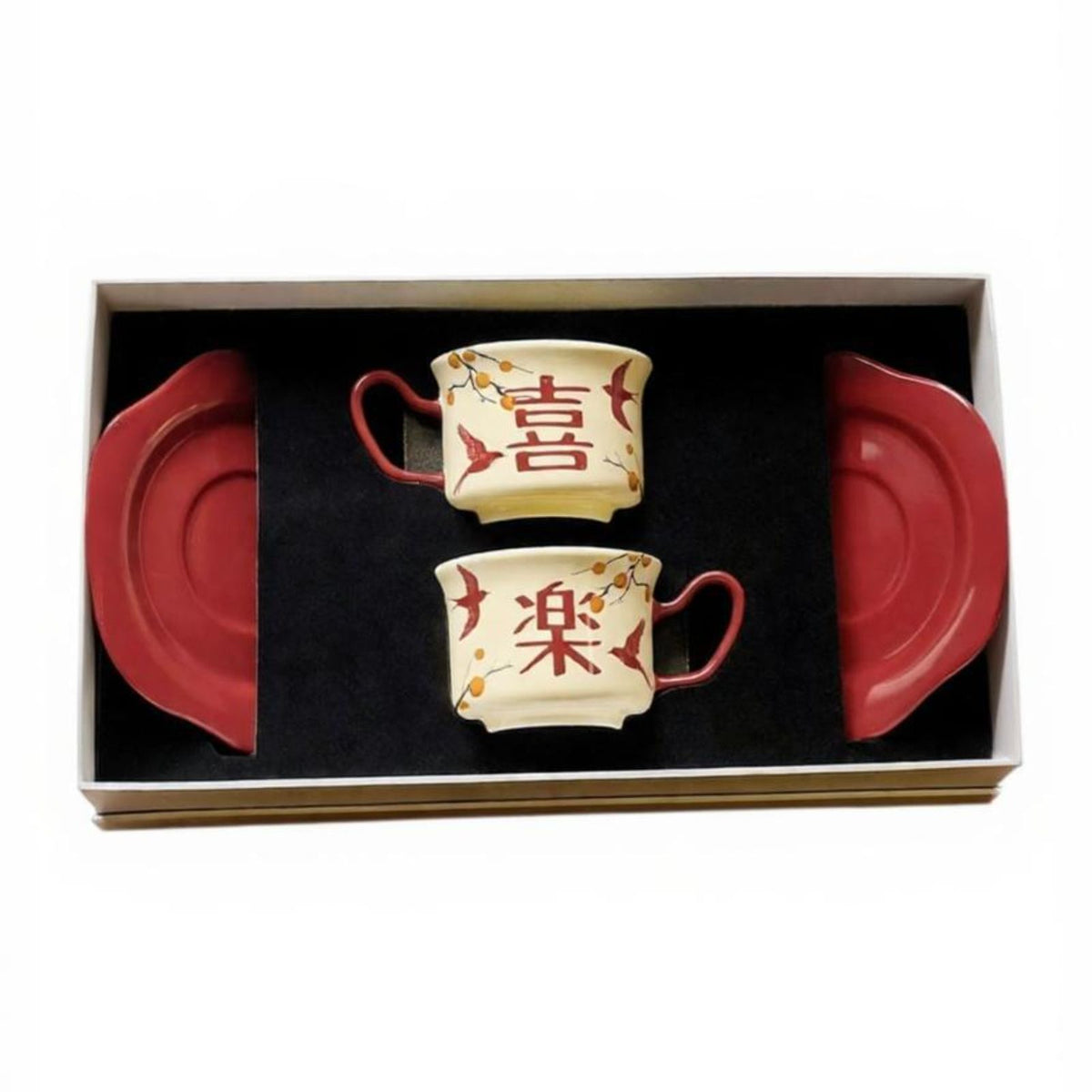 Ceramic Coffee Mug Set Wedding Engagement Gift Box
