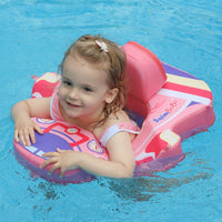 Inflatable Baby Pool Flotation Device with Canopy Safety Baby Pool Flotation Device with Seat Lightweight Infant Swim Seat Skin-Friendly for Toddlers