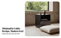 Minimalist Design Storage Nightstand Wabi-Sabi aesthetic Single-Drawer End Table with Shelf Modern Aesthetic Bedside Cabinet space-saving Size for Homeowners, Renters, Students, Guest Room, Hotel, Office