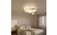 Romantic Decor Fluffy Shaped Ceiling Lamp Eye Friendly Fluffy Ceiling Light