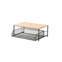 Multi-Purpose Microwave Stand with Drawer Space-Saving Kitchen Counter Organizer with Drawer Sturdy Construction Microwave Shelf Rack Load-Bearing Capacity for Pantry, Office Desk