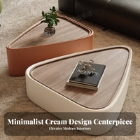 Minimalist Design Rounded Corner Coffee Table Designer Model Hidden Compartment End Table Multi-Functional Living Room Furniture Easy Assembly for Apartment Dwellers, Design Enthusiasts, Homeowners, Small Areas, Home Office, Bedroom, Reception Area