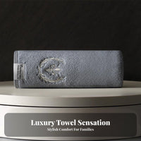 Embroidered Monogram Towel Quick-Drying Face Cloth Highly Absorbent Non-Shedding for Women, Infants, Home, Gym