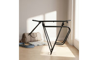 Cylindrical Bike Rack with Side Guard Steel Two-Wheeler Rear Rack Solid Heavy-Duty for Commuting