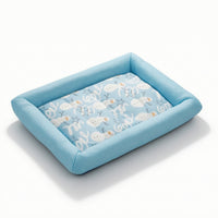 Breathable Bolstered Pet Mat Padded Self Cooling Mat Quilted Cat Cooling Bed Soft for Pets, Dogs, Cats, Summer, Floor, Crates