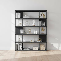 Sturdy Multi-Tier Storage Shelf Easy Organization Metal Frame Storage Rack Space-Saving Freestanding Display Rack Modern Design for Collectors, Office