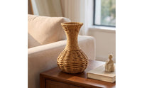 Handwoven Vase Farmhouse Woven Vase Boho Flower Holder for Shelves, Cafe