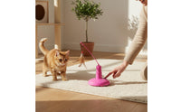 Automatic Feline Teaser Relieves Boredom Electric Rotating Feline Toy Adjustable