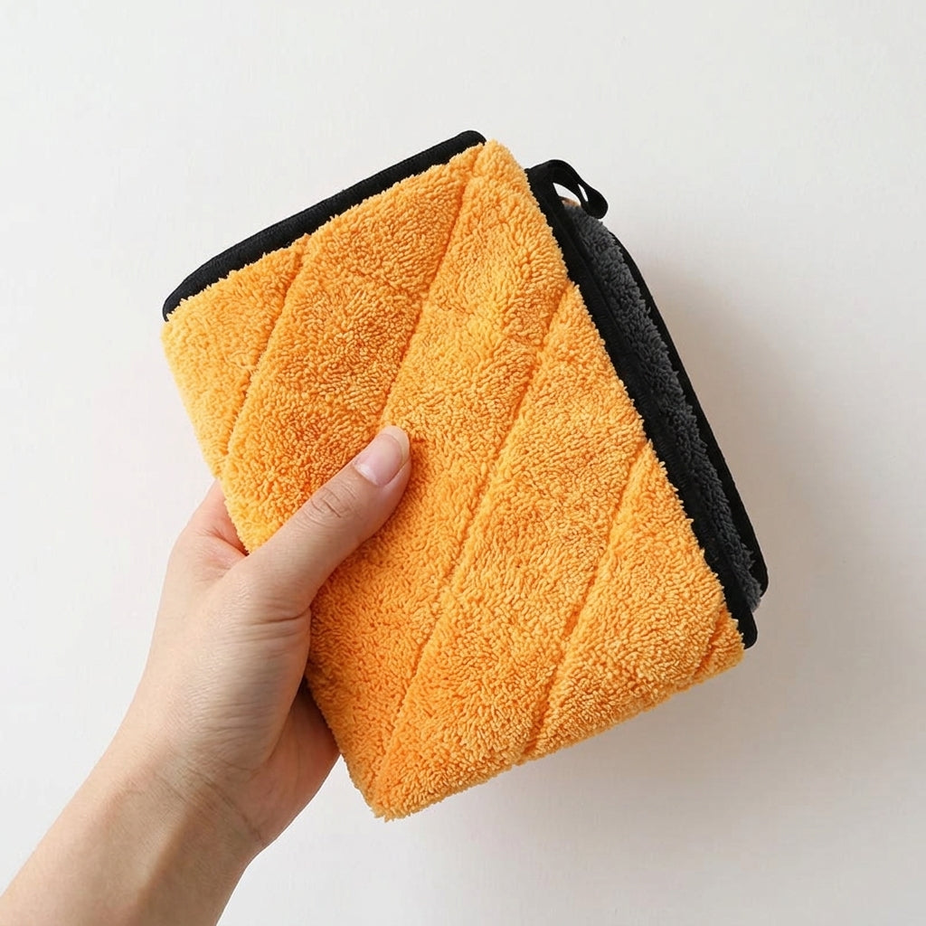 800 GSM Microfibre Cloth and Microfibre Towel, Large Car Drying Towel for Detailing, Double-Sided 40cm X 60cm Thickened Serged Border