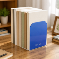 Clear Bookends L-Shaped Manga Favorite Goods Storage Thick Plastic Non-Slip 15.5cm Height