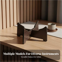 Handpan Drum Stand Stable Tongue Drum Rack Sturdy Construction Wooden Instrument Holder for Performance, Studio, Meditation