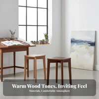 Stackable Square Wooden Stool Minimalist Design Four-Legged Utility Stool Stable Structure Backless Seat Long-Lasting for Restaurant Owners, Homeowners, Dining Room, Tea House, Kitchen, Office