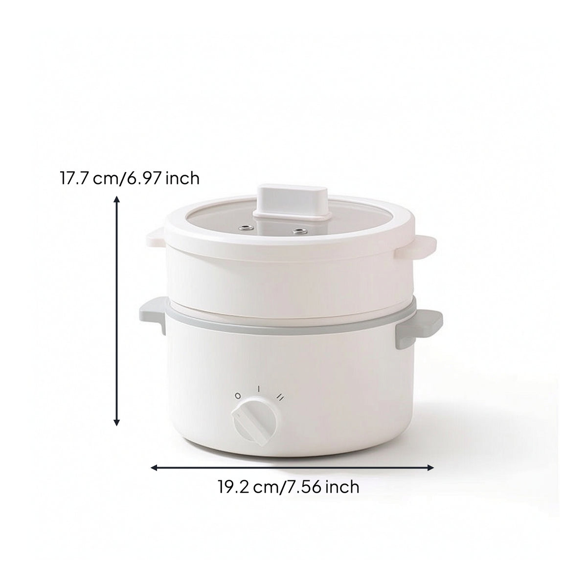 Multifunction Electric Cooker Non-Stick Electric Cooker with Ceramic Pot Small Hot Pot Easy-Clean Compact for Students