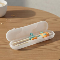 Non-Slip Tips Kids Training Chopsticks Set Ergonomic Grip Adjustable Training Chopsticks Easy to Hold Toddler Self-Feeding Set Durable for Toddlers, Beginners
