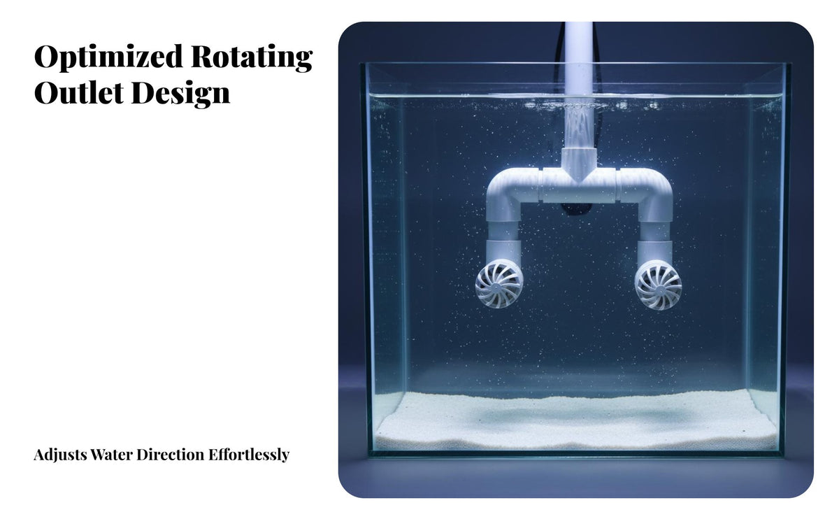 360 Degree Rotating Water Outlet Flexible Direction 360-Degree rotation° Rotating Water Outlet Easy to Clean Fish Tank Current Distributor