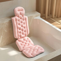 Padded Bathtub Cushion with Backrest Non-Slip Bathtub Backrest with Seat Pad Supportive Bath Mattress with Suction Cups for Adults, Home Spa