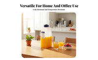 Water Carafe with Handle Leakproof Refrigerator Door Pitcher Airtight Fridge Door Water Jug for Families