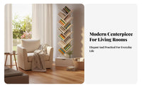 Narrow silhouette Tree-Shaped bookshelf Space-Saving bookshelf space-efficient Size Storage Rack Sturdy Construction for Apartment Dwellers, Students, Office Workers, Small Spaces, Dorm Room, Bedroom