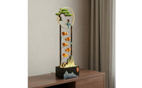 LED Water Waterfall Feng Shui Decor Cascading Waterfall Quiet Tranquil Water Feature for Living Room, Hotel Lobby, Entryway