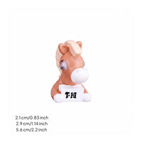 6 Pieces Horse Figurine Cute Creature Decor for Car Center Screen