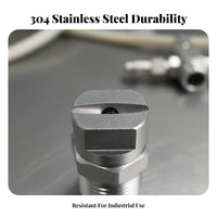 Stainless Steel Fan Nozzle Rust-Proof Stainless Steel Spray Nozzle Long-Lasting for Professionals, Cleaning, Dust Control