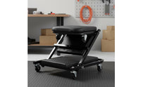 Folding Technician Stool Heavy-Duty Steel Frame Rolling Technician Stool Full Rotation Casters Creeper Seat for Mechanics