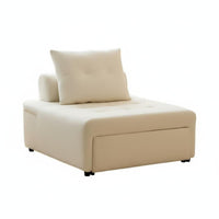 Multi-Functional Design Pull-out Single Bed Space Saving Pull-out Sleeper Armchair Easy to Convert Multifunctional Furniture Adjustable Backrest for Overnight Guests, Apartment Dwellers, Homeowners, Small Areas, Living Room, Bedroom, Home Not on Ice