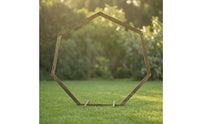 Octagonal Arch with Base Freestanding Wooden Wedding Arch Frame Geometric Wooden Archway for Event Planners, Florists, Outdoor Events