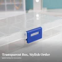 Miniature compartment Box Transparent Jewelry Container Anti-Oxidation for Handbag