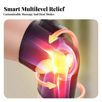 Electric Heated Knee Wrap Oscillation Massage Vibrating Knee Wrap Adjustable Straps Joint for Seniors, Athletes, Relaxing, While Commuting