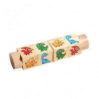 Montessori Rotating Block Toy Early Learning Shape Matching Board Colorful Wooden Matching Blocks Screen-Unrestricted for 1-2 Year Olds