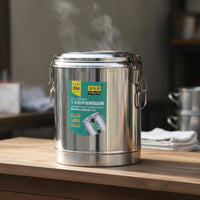 Stainless Steel Thermal Container Long-Lasting Insulation Large Capacity Milk Tea Barrel Insulated Beverage Dispenser Easy To