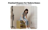 Multi-Functional Padded Shoe Storage Bench Space-Saving Design Cushioned Shoe Rack Stool Long-Lasting Frame Entryway Furniture High Load Capacity for Apartment Dwellers, Families, Homeowners, Hallway, Mudroom, Walk-in Closet, Living Room