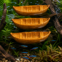 Miniature Floating Boat Model Ornaments for Micro Landscape Fish Tank Decor