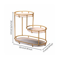 3-Tier Cosmetic Organizer Large Capacity Washroom Counter Organizer 3 Tier Washroom Shelf for Bedroom