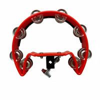 Easy Installation Double Row Jingle Tambourine Crisp Sound Double Row Jingle Hoop Lightweight for Drummers, Percussionists, Live Performance