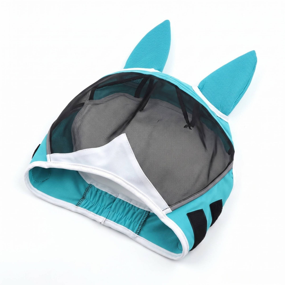 Breathable Mesh Horse Fly Mask Ear Covers Full Face Fly Mask Knit Textile Horse Face Cover Hook-and-Loop
